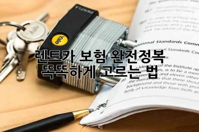 🚗 렌트카 보험 완전정복! 똑똑하게 고르는 법 😎