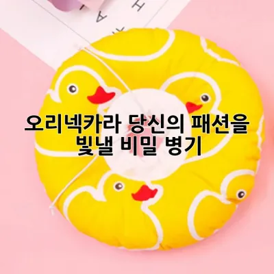 오리넥카라, 당신의 패션을 빛낼 비밀 병기!