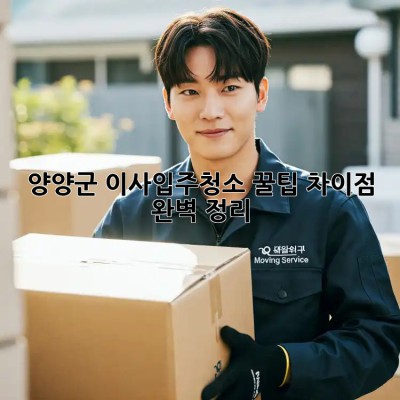 양양군 이사/입주청소 꿀팁🍯 차이점 완벽 정리!