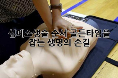 심폐소생술 순서: 골든타임을 잡는 생명의 손길