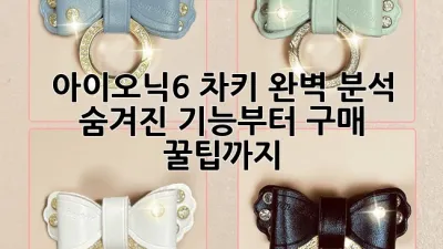 아이오닉6 차키 완벽 분석: 숨겨진 기능부터 구매 꿀팁까지!