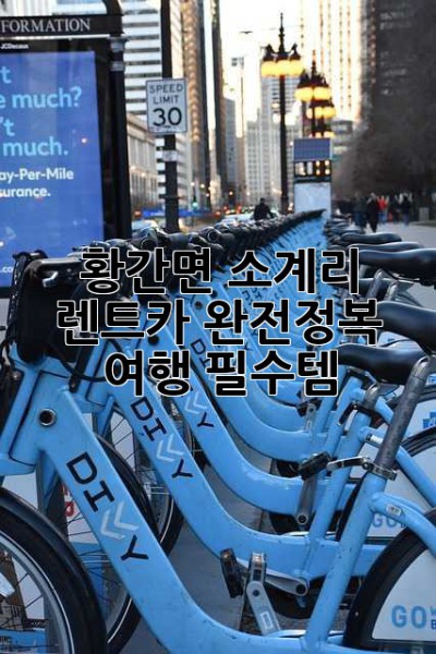 황간면 소계리 렌트카 완전정복!🚗💨 여행 필수템!