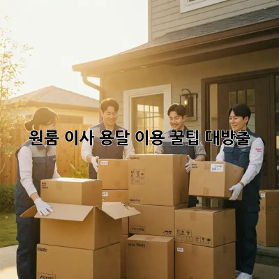 원룸 이사? 용달 이용 꿀팁 대방출!